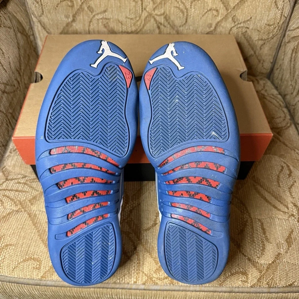 Nike Air Jordan 12 Retro Sneakers French Blue, Size 10.5, CT8013-114